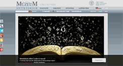 Desktop Screenshot of muzeumantikvarium.hu